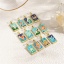 Immagine di 1 Pz Ottone Ciondoli Pendenti Rettangolo Placcato Oro 18K Multicolore Costellazione Smalto 3.2cm x 1.5cm