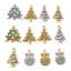 Immagine di 1 Pz Ottone Ciondoli Albero di Natale Micro Spianare Multicolore Cubic Zirconiae