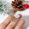Bild von Messing Charms Weihnachten Weihnachtsbaum Micro Pave Bunt Zirkonia
