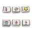 Picture of 304 Stainless Steel Italian Charm Links For DIY Bracelet Jewelry Making Silver Tone Rectangle 10mm x 9mm