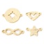 Immagine di 5 Pz Ottone Pendenti Charms Connettori Accessori Placcato Oro 18K Trafila