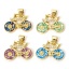 Immagine di 1 Pz Ottone Trasporto Ciondoli Pendenti Bicicleta Placcato Oro 18K Opale Imitazione 19mm x 17mm