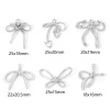 Picture of Eco-friendly Brass Clothes Charmes Real Gold Plated Bowknot Clear Cubic Zirconia