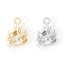 Immagine di 2 Pz Ecologico Ottone Ciondoli Vero Oro Placcato Fiamma Fuoco Trasparente Cubic Zirconiae 14mm x 10mm