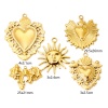 Picture of Eco-friendly Vacuum Plating 304 Stainless Steel Valentine's Day Pendants 18K Real Gold Plated Heart Sun