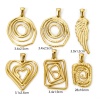Picture of Eco-friendly Vacuum Plating 304 Stainless Steel Pendants Gold Plated Irregular Spiral