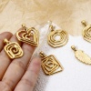 Picture of Eco-friendly Vacuum Plating 304 Stainless Steel Pendants Gold Plated Irregular Spiral