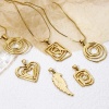 Picture of Eco-friendly Vacuum Plating 304 Stainless Steel Pendants Gold Plated Irregular Spiral