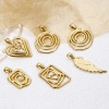 Picture of Eco-friendly Vacuum Plating 304 Stainless Steel Pendants Gold Plated Irregular Spiral