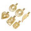 Picture of Eco-friendly Vacuum Plating 304 Stainless Steel Pendants Gold Plated Irregular Spiral
