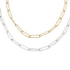 Picture of 304 Stainless Steel Paperclip Chain Necklace For DIY Jewelry Making Multicolor 46cm(18.1") long