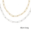 Picture of 304 Stainless Steel Paperclip Chain Necklace For DIY Jewelry Making Multicolor 46cm(18.1") long