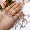 Picture of 304 Stainless Steel Paperclip Chain Necklace For DIY Jewelry Making Multicolor 46cm(18.1") long