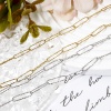 Picture of 304 Stainless Steel Paperclip Chain Necklace For DIY Jewelry Making Multicolor 46cm(18.1") long
