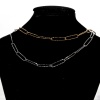 Picture of 304 Stainless Steel Paperclip Chain Necklace For DIY Jewelry Making Multicolor 46cm(18.1") long