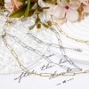 Picture of 304 Stainless Steel Paperclip Chain Necklace For DIY Jewelry Making Multicolor 46cm(18.1") long