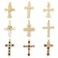 Immagine di 1 Pz Ecologico Ottone Religione Ciondoli Pendenti Croce 18K Vero Oro Placcato
