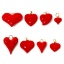Immagine di 2 Pz Ecologico Ottone San Valentino Ciondoli Cuore 18K Vero Oro Placcato Rosso Smalto