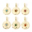 Picture of 2 PCs Brass Galaxy Charms 18K Gold Plated Irregular Star Multicolour Cubic Zirconia 17mm x 11mm