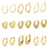 Bild von Umweltfreundlich Minimalistisch Stilvoll 18K Echtgold plattiert Messing Hoop Ohrringe Für Frauen