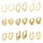 Bild von Umweltfreundlich Minimalistisch Stilvoll 18K Echtgold plattiert Messing Hoop Ohrringe Für Frauen