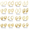 Bild von Umweltfreundlich Minimalistisch Stilvoll 18K Echtgold plattiert Messing Hoop Ohrringe Für Frauen