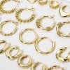 Bild von Umweltfreundlich Minimalistisch Stilvoll 18K Echtgold plattiert Messing Hoop Ohrringe Für Frauen