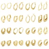 Bild von Umweltfreundlich Minimalistisch Stilvoll 18K Echtgold plattiert Messing Hoop Ohrringe Für Frauen