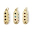 Immagine di 1 Pz Ecologico Ottone Ciondoli Prisma Esagonale 18K Vero Oro Placcato 26mm x 7.5mm