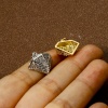 Image de 1 Pièce Breloques Micro Pave en Laiton Respectueux de la Nature Diamant Plaqué Or Véritable à Zircone Cubique Clair 20mm x 15mm