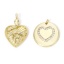 Immagine di 2 Pz Ecologico Ottone San Valentino Ciondoli Cuore 18K Vero Oro Placcato Micro Spianare Trasparente Cubic Zirconiae