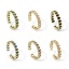 Immagine di 1 Pz Ecologico Elegante Elegante 18K Vero Oro Placcato Ottone Aperto Tondo Goccia Zircone Intarsiato Anello 16.9mm (taglia di US: 6.5)