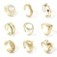 Picture of Eco-friendly Ins Style Stylish 18K Real Gold Plated Brass Open Rings For Women