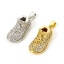 Immagine di 1 Pz Ottone Micro Intarsio Ciondoli Pendenti Scarpe Multicolore 3D Trasparente Cubic Zirconiae 26mm x 9mm
