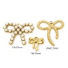 Picture of Eco-friendly Vacuum Plating 304 Stainless Steel Clothes Charms 18K Real Gold Plated Bowknot