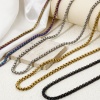 Picture of 304 Stainless Steel Box Chain Necklace For DIY Jewelry Making With Lobster Claw Clasp Chain Size: 4mm