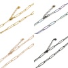 Image de 1 Pièce Colliers en 304 Acier Inoxydable Chaîne de Trombone avec Fermoir Mousqueton et Chaîne d'Extension 40cm long, Taille de Chaîne: 5mm