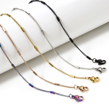 Immagine di Collana All'Ingrosso, Catena 304 Acciaio Inossidabile, Unisex Minimalista Regalo Gioielli Per Rivenditore, 40cm Lunghezza, 1 Pz