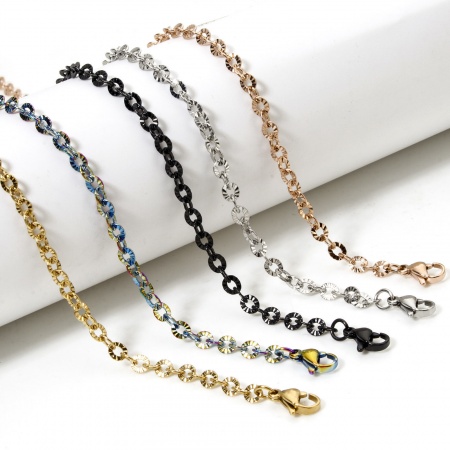 1 Unidad 304 Acero Inoxidable Cable Cadena Cruz Collares Con Broche de Langosta y Extensor Cadena 40cm longitud, Cadena: 4mm 1 Unidad 304 Acero Inoxidable Cable Cadena Cruz Collares Con Broche de Langosta y Extensor Cadena 40cm longitud, Cadena: 4mm