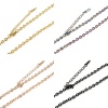 Imagen de 1 Unidad 304 Acero Inoxidable Cable Cadena Cruz Collares Con Broche de Langosta y Extensor Cadena 40cm longitud, Cadena: 4mm