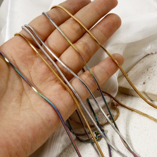 Immagine di 1 Pz 304 Acciaio Inossidabile Catena di Serpente Collana Con Aragosta Fermagli Fibbia Dimensione della Catena 1.5mm