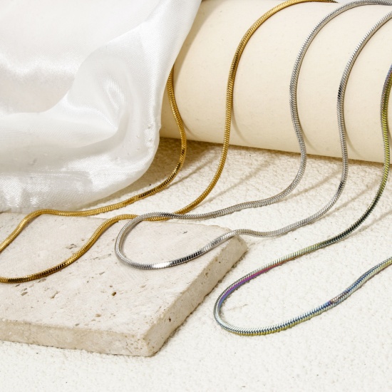 Immagine di 1 Pz 304 Acciaio Inossidabile Catena di Serpente Collana Con Aragosta Fermagli Fibbia Dimensione della Catena 1.5mm