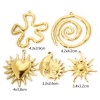 Picture of Eco-friendly Vacuum Plating 304 Stainless Steel Galaxy Pendants 18K Real Gold Plated Sun Moon