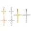 Picture of Brass Religious Charms Multicolor Cross Clear Cubic Zirconia