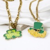 Image de 10 Pcs Pendentifs Fête de la St Patrick en Alliage de Zinc Doré Multicolore Émail