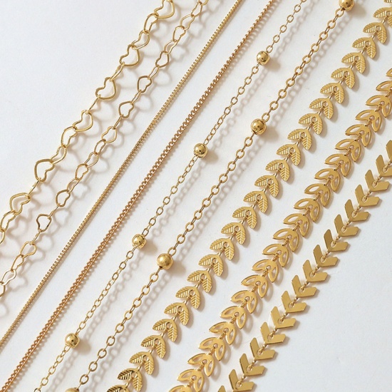 Picture of Brass Link Cable Chain For Handmade DIY Jewelry Making Findings 18K Gold Plated