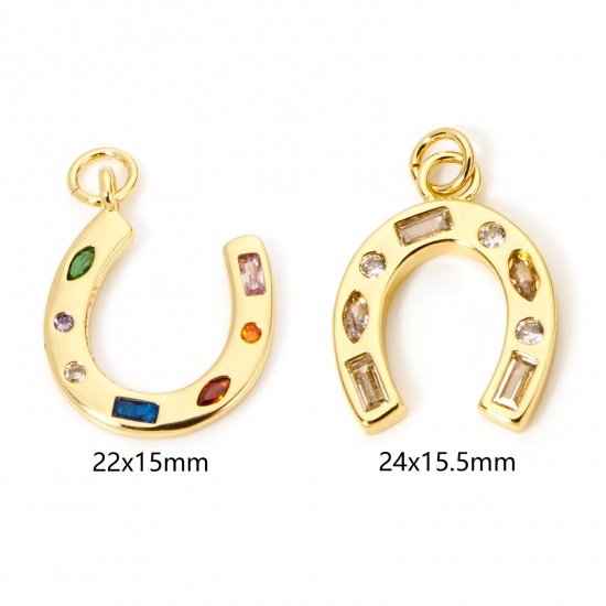 Picture of Eco-friendly Brass West Cowboy Charms 18K Real Gold Plated Luck Horseshoe