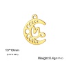 Immagine di 3 Pz 304 Acciaio Inossidabile Ciondoli Luna Costellazione Filigrana 13mm x 10mm