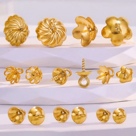 10 ШТ 304 Нержавеющая Сталь Шкентеля Перлы Разъем Бейл Pin Кубок Cap