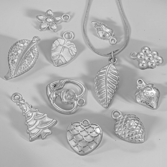 Picture of 304 Stainless Steel Charms Silver Tone